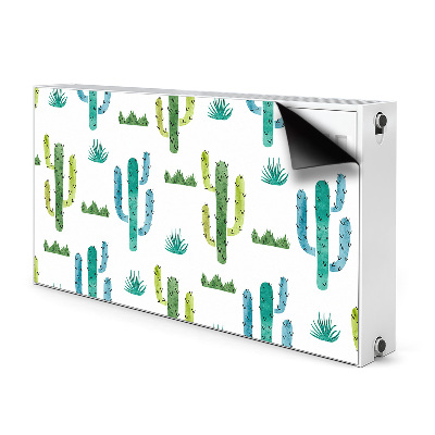 Magnetic radiator cover Painted cacti