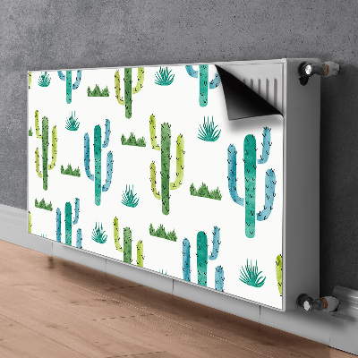 Magnetic radiator cover Painted cacti