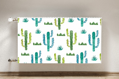 Magnetic radiator cover Painted cacti