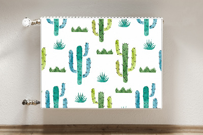 Magnetic radiator cover Painted cacti