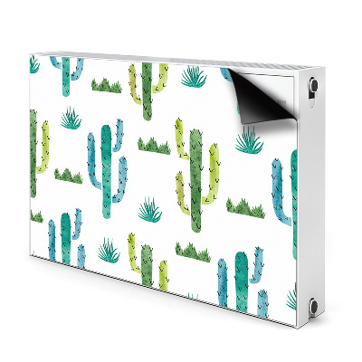 Magnetic radiator cover Painted cacti