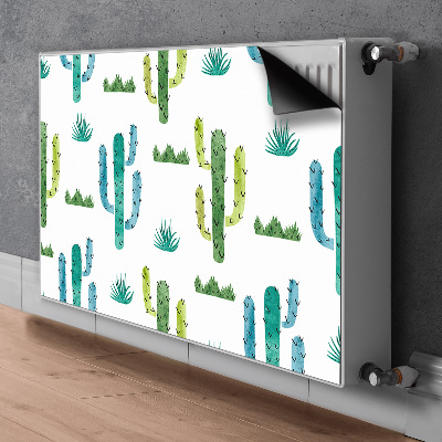 Magnetic radiator cover Painted cacti