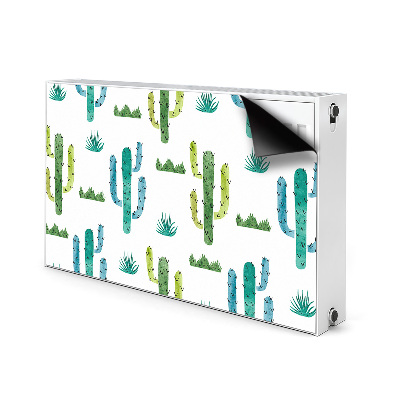 Magnetic radiator cover Painted cacti