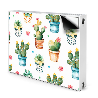 Magnetic radiator cover Painted cactus