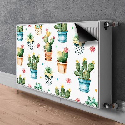 Magnetic radiator cover Painted cactus