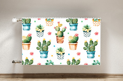 Magnetic radiator cover Painted cactus