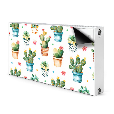 Magnetic radiator cover Painted cactus