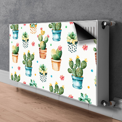 Magnetic radiator cover Painted cactus