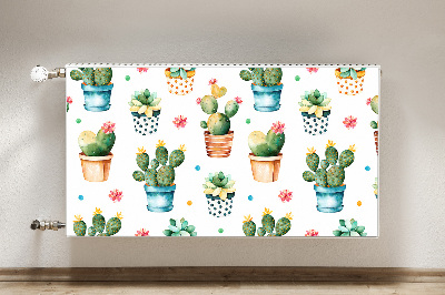 Magnetic radiator cover Painted cactus