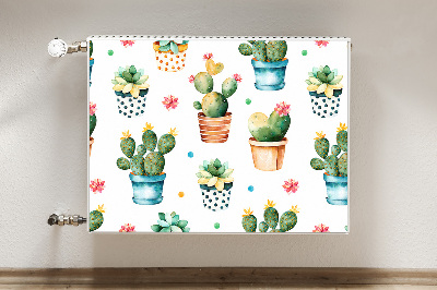 Magnetic radiator cover Painted cactus