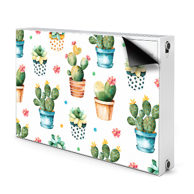 Magnetic radiator cover Painted cactus