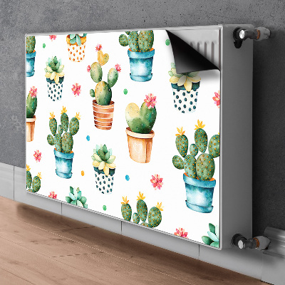 Magnetic radiator cover Painted cactus