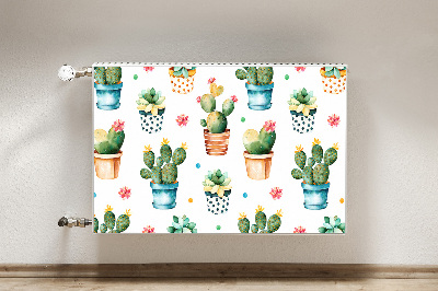 Magnetic radiator cover Painted cactus