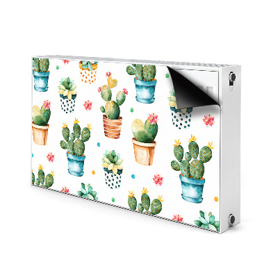 Magnetic radiator cover Painted cactus