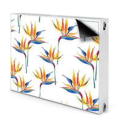 Decorative radiator cover Colorful flowers