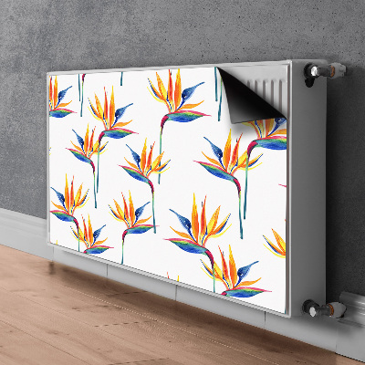 Decorative radiator cover Colorful flowers