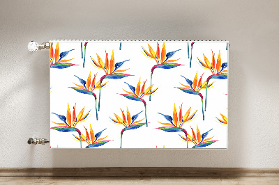 Decorative radiator cover Colorful flowers