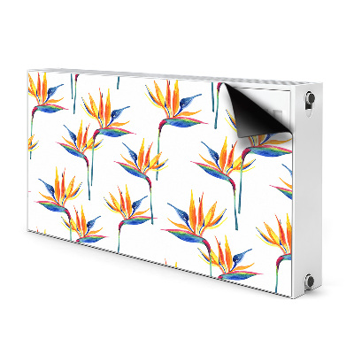 Decorative radiator cover Colorful flowers