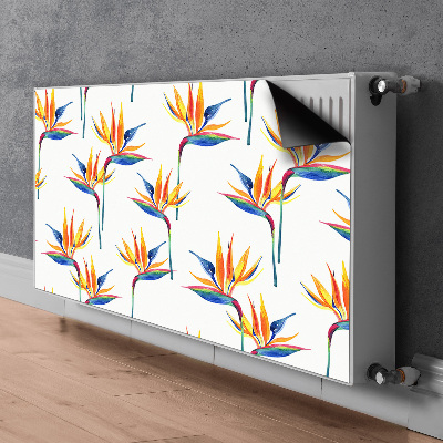 Decorative radiator cover Colorful flowers