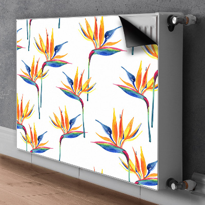 Decorative radiator cover Colorful flowers