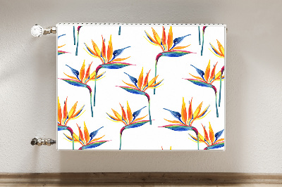 Decorative radiator cover Colorful flowers