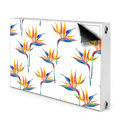 Decorative radiator cover Colorful flowers