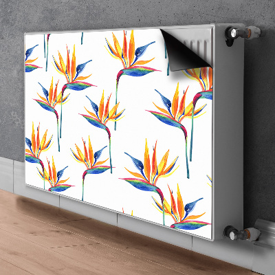 Decorative radiator cover Colorful flowers