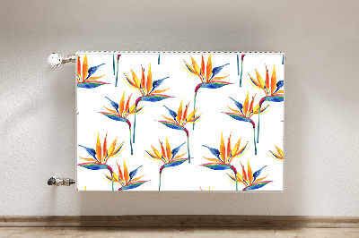 Decorative radiator cover Colorful flowers