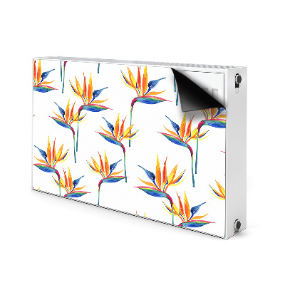 Decorative radiator cover Colorful flowers