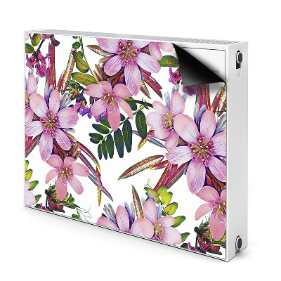 Magnetic radiator mat Pink flowers