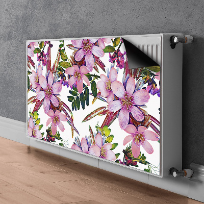 Magnetic radiator mat Pink flowers