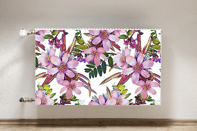 Magnetic radiator mat Pink flowers