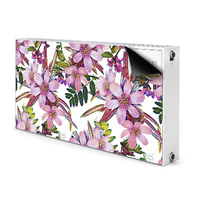 Magnetic radiator mat Pink flowers