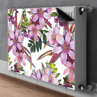 Magnetic radiator mat Pink flowers