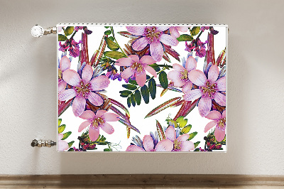 Magnetic radiator mat Pink flowers