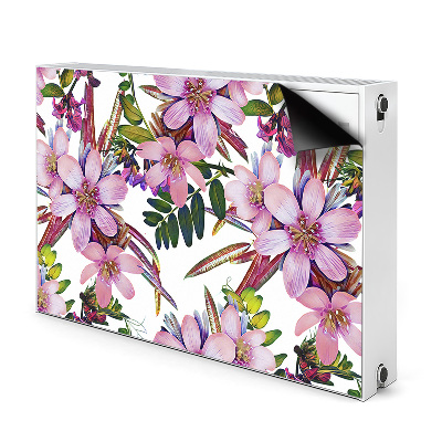 Magnetic radiator mat Pink flowers