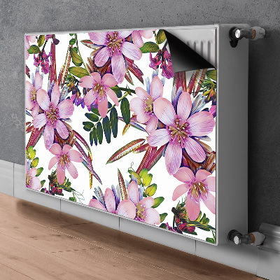 Magnetic radiator mat Pink flowers