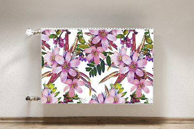 Magnetic radiator mat Pink flowers