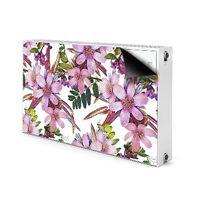 Magnetic radiator mat Pink flowers