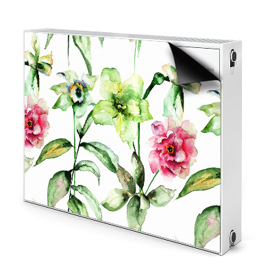 Magnetic radiator mat Spring flowers