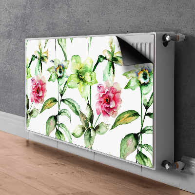 Magnetic radiator mat Spring flowers