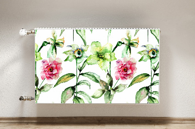 Magnetic radiator mat Spring flowers