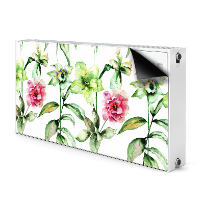 Magnetic radiator mat Spring flowers