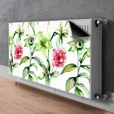 Magnetic radiator mat Spring flowers