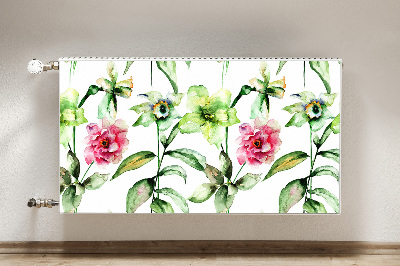 Magnetic radiator mat Spring flowers