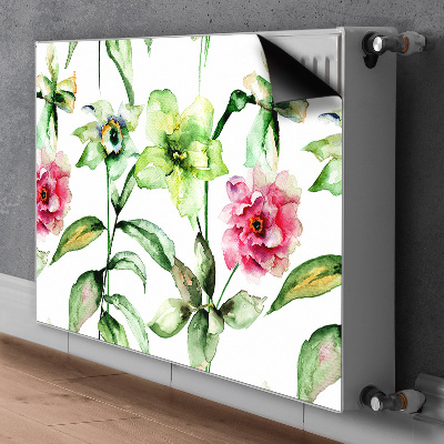 Magnetic radiator mat Spring flowers