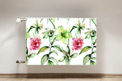 Magnetic radiator mat Spring flowers