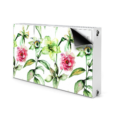 Magnetic radiator mat Spring flowers