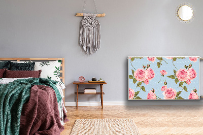 Magnetic radiator mat Roses with leaves