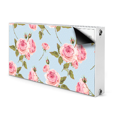 Magnetic radiator mat Roses with leaves